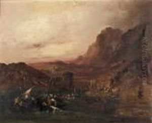 Paisaje Con Ruinas. by Eugenio Lucas Velasquez
