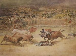 Bravo Toro by Eugenio Lucas Velasquez