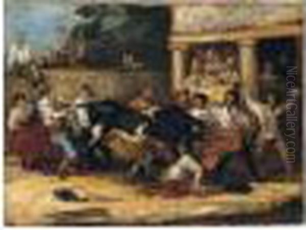 Capea De Pueblo (bullfighting In A Village) - view 1
