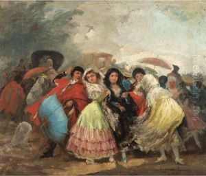 Chaparron (the Rain Shower) by Eugenio Lucas Villamil