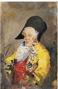 Personaje Con Casaca Y Sombrero by Eugenio Lucas Villamil