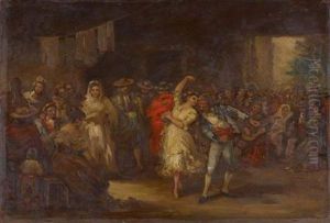 Spanish Dancers by Eugenio Lucas Villamil