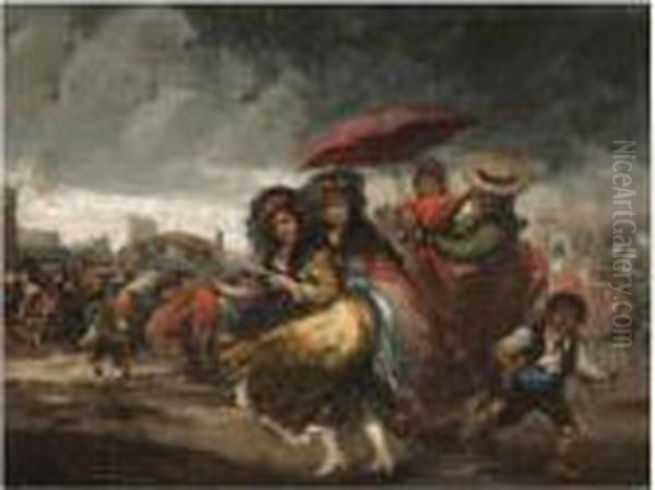 Corrida Suspendida Por La Lluvia (bullfight Suspended By The Downpour) - view 1