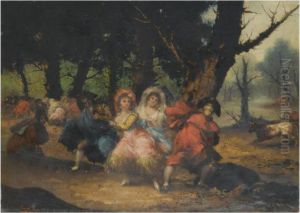 Fiesta Taurina (a Day In The Country) by Eugenio Lucas Villamil