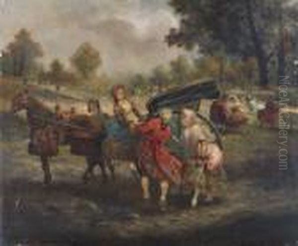Escena Galante En Una Feria Campestre - view 1