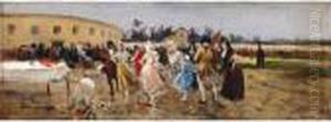Esperando En La Plaza (waiting At The Bullring) by Eugenio Lucas Villamil