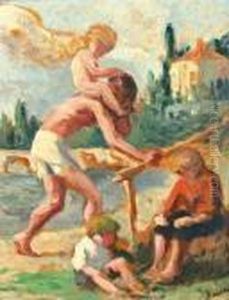 La Baignade by Maximilien Luce