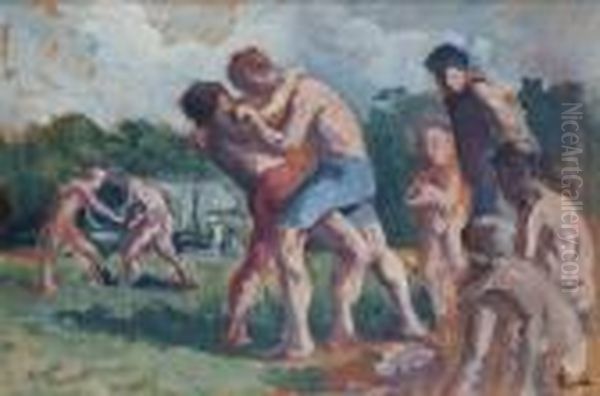 Etude De Lutteurs - view 1