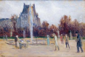 Bassin Dans Le Jardin Des Tuileries by Maximilien Luce