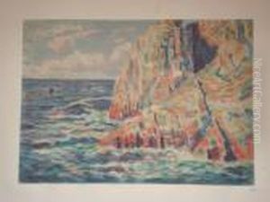 Les Rochers Rouges, Ou La Mer A Camaret by Maximilien Luce