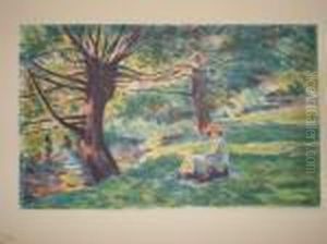 Environs De Vernon, Ou Bords De L'epte A Eragny by Maximilien Luce