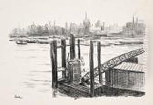 Ponton Sur La Tamise