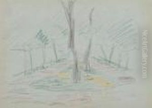 Arbres Dans Un Parc by Maximilien Luce