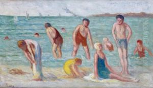 Les Baigneurs Au Treport by Maximilien Luce