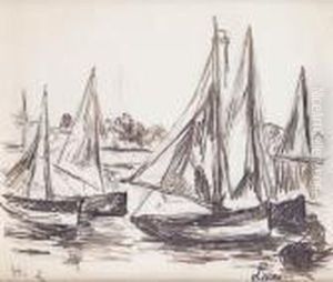 Bateau Dans Le Port by Maximilien Luce