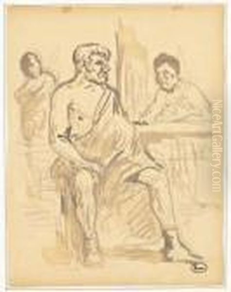 Lutteurs Attables - view 1