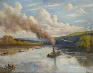 Rolleboise, La Seine by Maximilien Luce