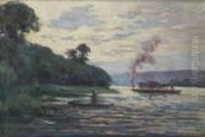 Le Bac A Guernes by Maximilien Luce