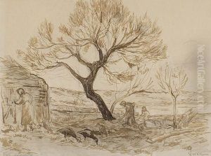 Paysage De Campagne Anime by Maximilien Luce