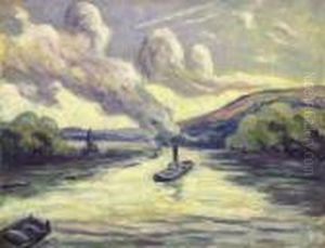 Le Tournant De La Seine A Rolleboise by Maximilien Luce