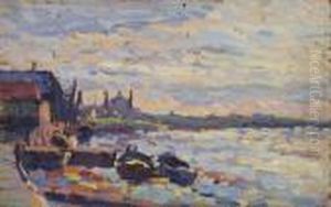 La Tamise Aux Environs Delondres by Maximilien Luce