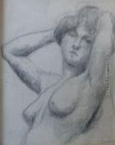  Femme Se Tenant Le Chignon  by Maximilien Luce