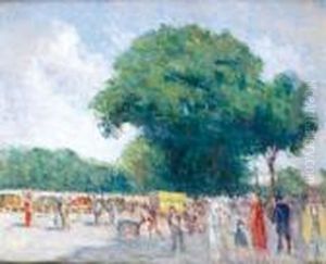 Paris, Bord De Seine Anime by Maximilien Luce