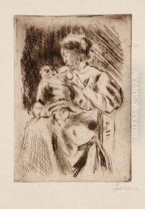Femme Donnant Le Biberon
