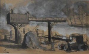 Quai De Dechargement En Bord De Seine A Paris by Maximilien Luce