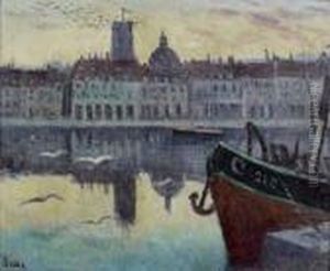 Port De Dieppe by Maximilien Luce