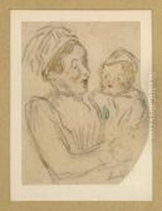 Mere Et Enfant by Maximilien Luce