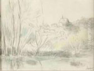 Village Au Bord De L'eau by Maximilien Luce