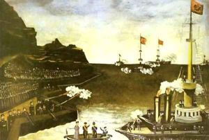 The Russian Japanese War 1906 by Niko Pirosmanashvili