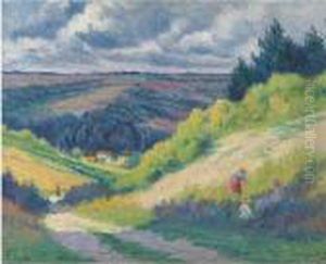 Paysage Vallone Pres De Moulineux by Maximilien Luce