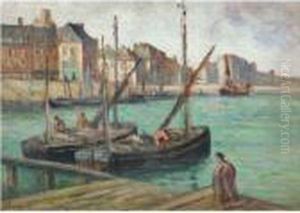 Honfleur, Bateaux Au Port by Maximilien Luce