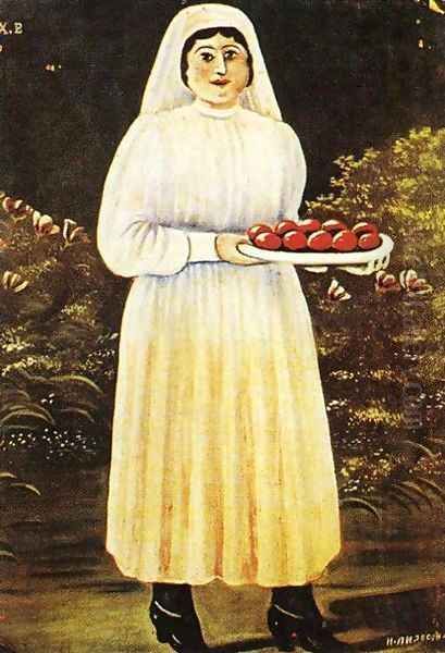 Woman with Easter Eggs - view 1