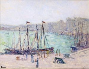 Le Treport, Chalutier A Quai by Maximilien Luce