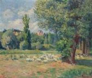 Paysage Aux Oies by Maximilien Luce