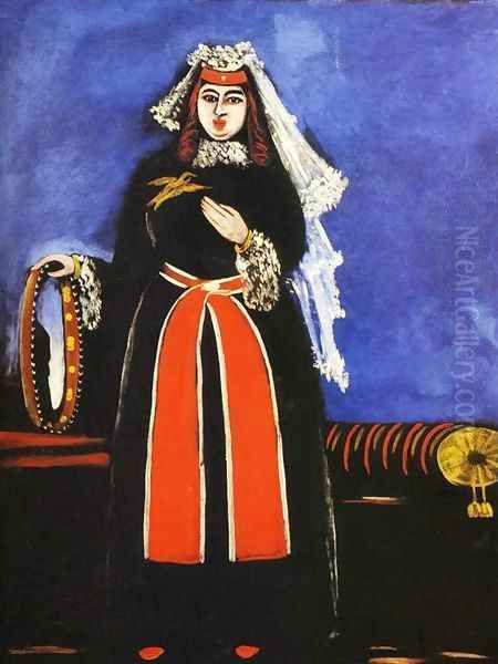 A Georgian Woman with Tamboreen 1906 - view 1