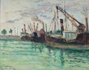 "remorqueurs A Honfleur" by Maximilien Luce
