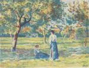 Environs De Gisors (mmes Pellet Et Luce). by Maximilien Luce