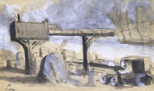Quai De Dechargement En Bord De Seine, A Paris by Maximilien Luce