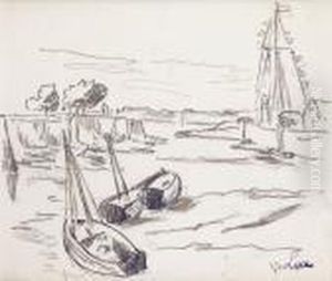 Petit Bateau A La Sortie Du Port by Maximilien Luce