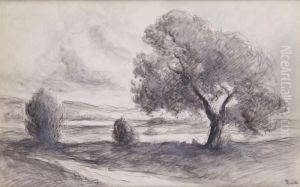 Paysage Au Grand Arbre by Maximilien Luce