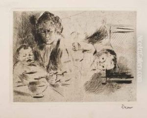 Etude, Mere Et Enfant by Maximilien Luce