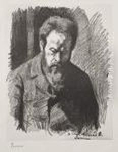 Portrait D'edouard Vuillard by Maximilien Luce