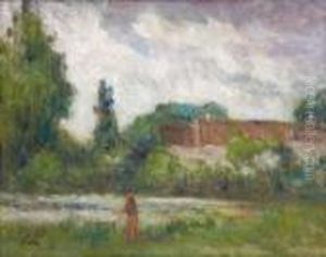 Personnage Au Bord De La Riviere by Maximilien Luce