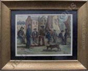 Figures In The Square by Maximilien Luce