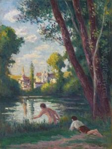 Vermenton, La Baignade by Maximilien Luce