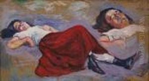 Jeune Femme Allongee by Maximilien Luce